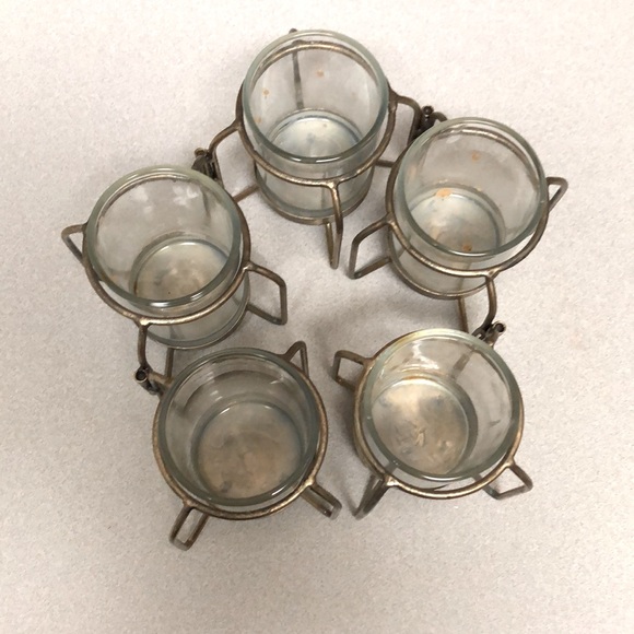 🖤Vintage MCM Mid Century Modern Movable Brass Glass Votive Holder Home Goods🖤 - Picture 5 of 7